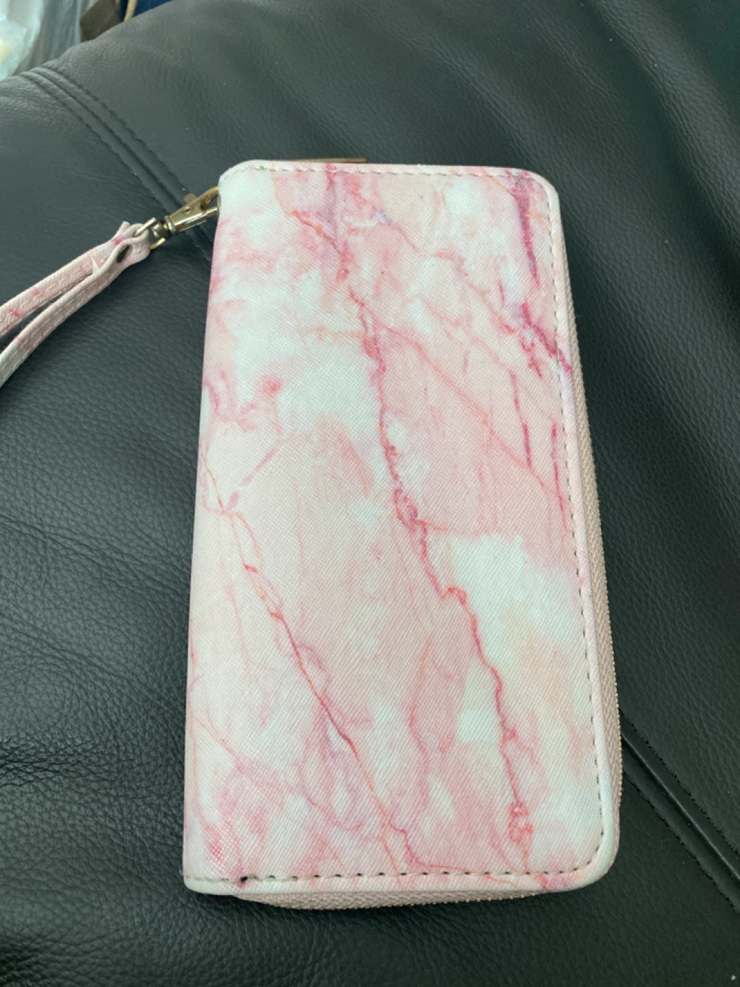 Pink Marble Clutch Wallet