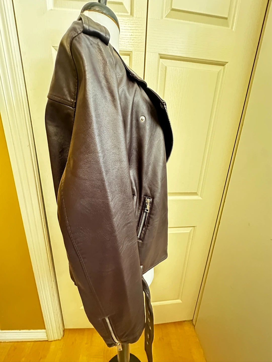 Levi Strauss & Co. Brown Faux Leather Biker Jacket - photo 4