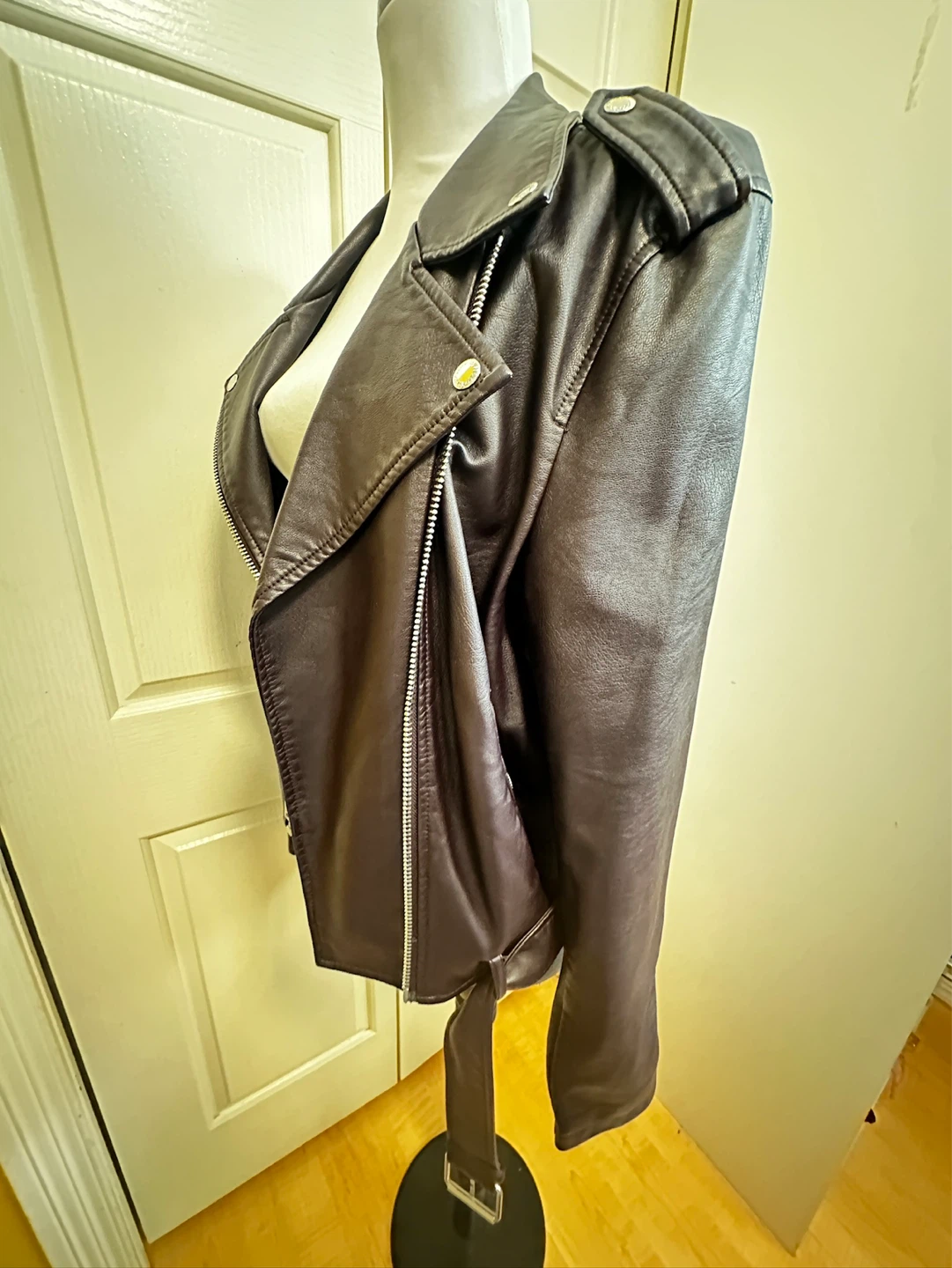 Levi Strauss & Co. Brown Faux Leather Biker Jacket - photo 2