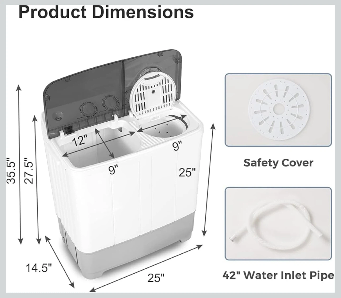 Two-tub Washing Machine - Perfect for Home & Travel - photo 4