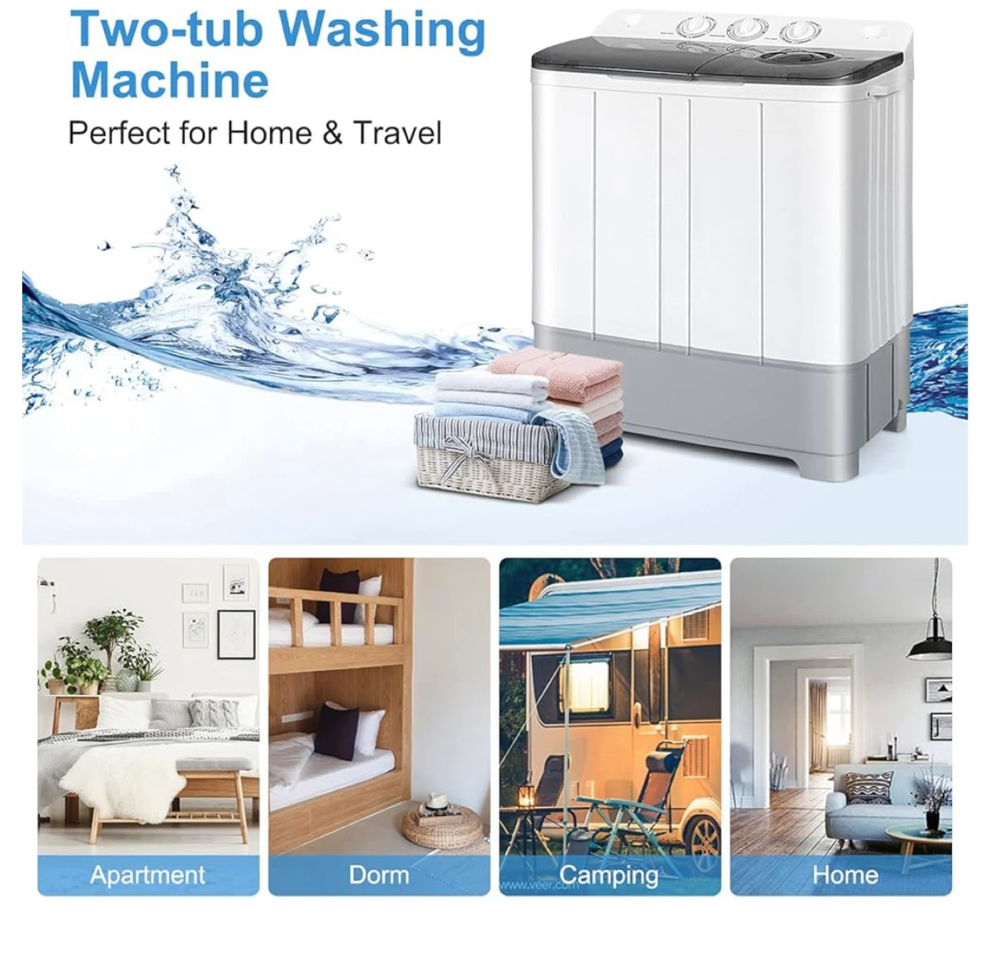 Two-tub Washing Machine - Perfect for Home & Travel - photo 5
