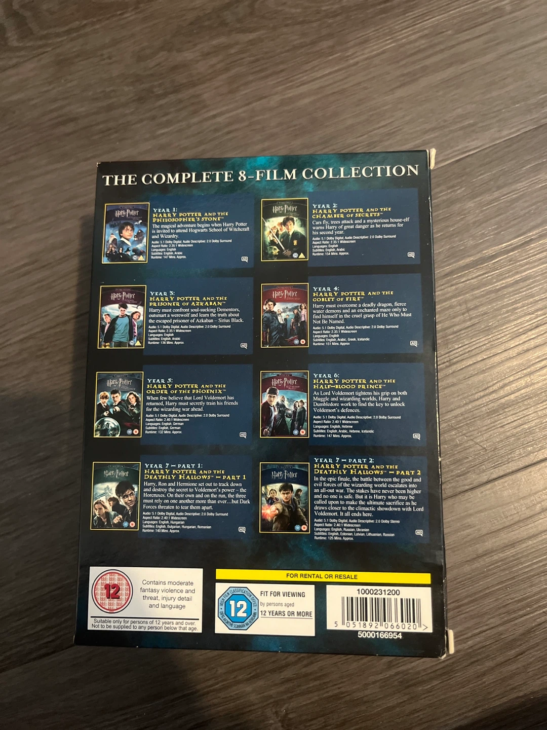 Harry Potter: The Complete 8-Film Collection DVD Set - photo 3