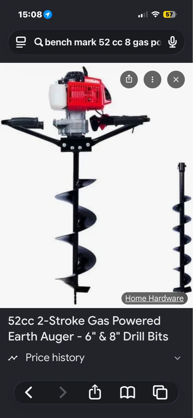 FOR TRADE – BRAND NEW BENCHMARK 52CC 8” GAS POWERED AUGER - photo 2