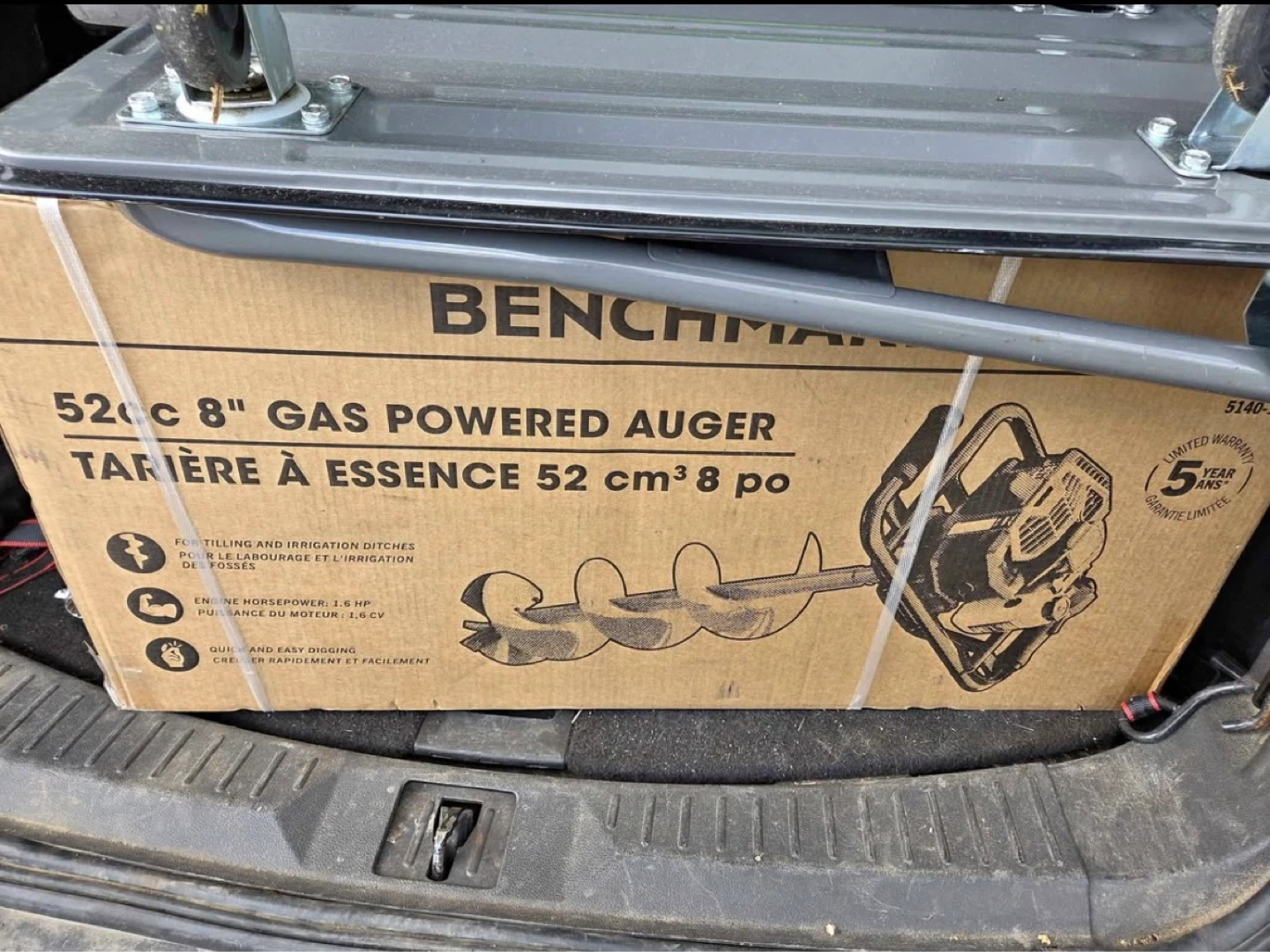 FOR TRADE – BRAND NEW BENCHMARK 52CC 8” GAS POWERED AUGER
