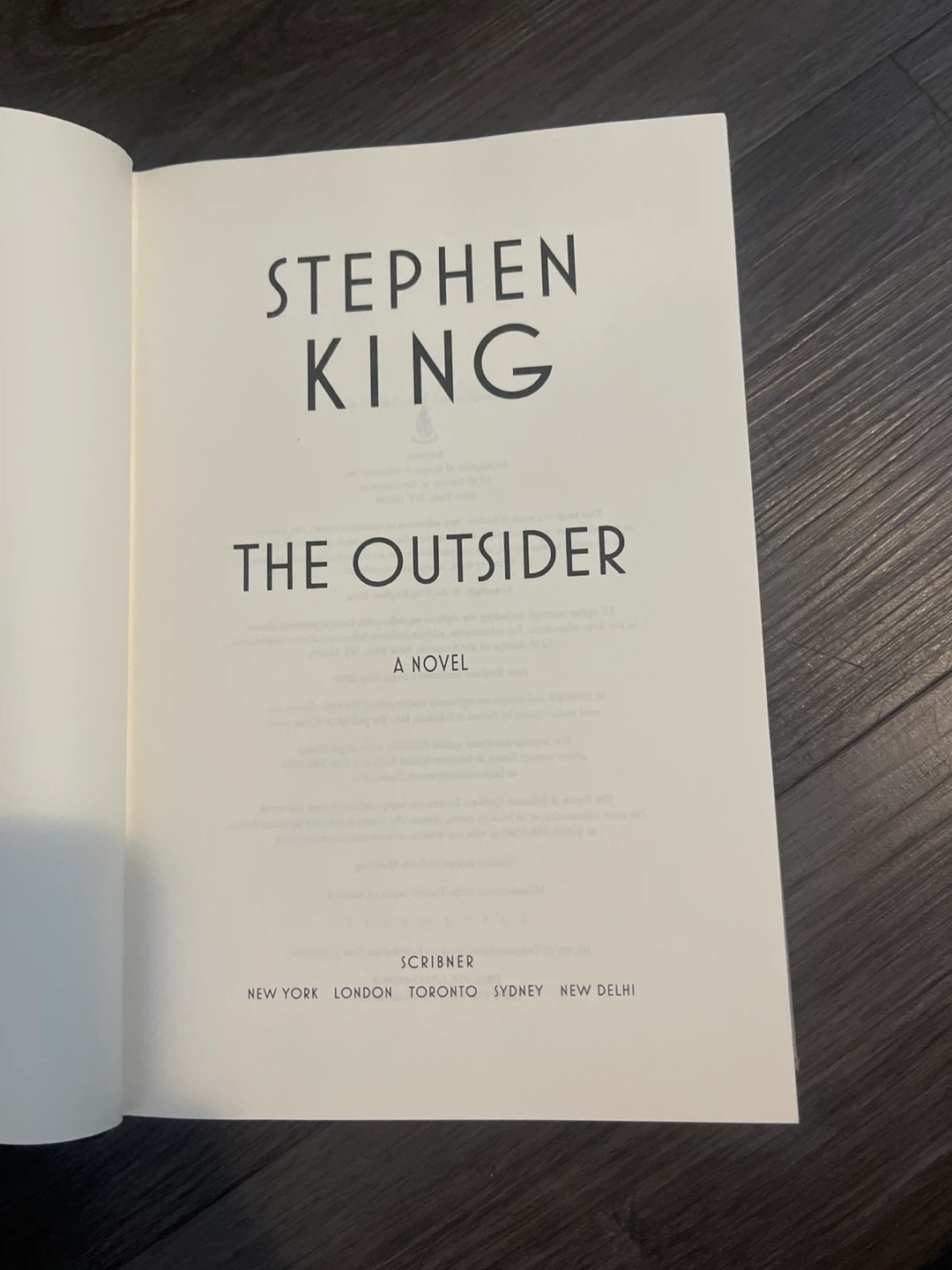 Stephen King The Outsider Novel Book - photo 2