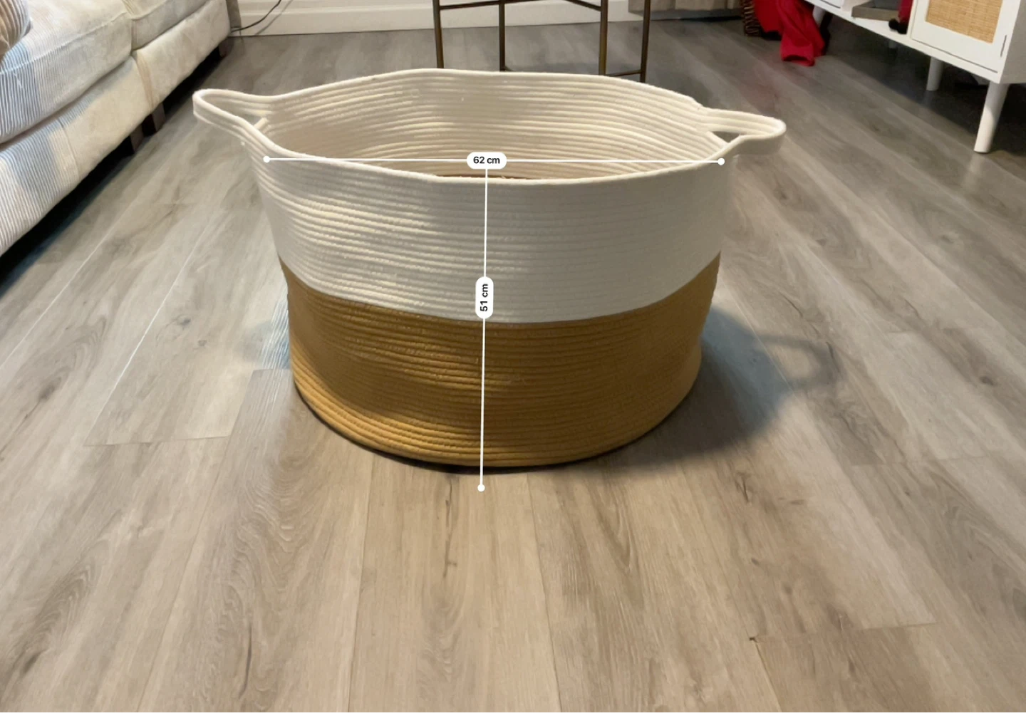 Two-tone Rope Storage Basket - photo 3