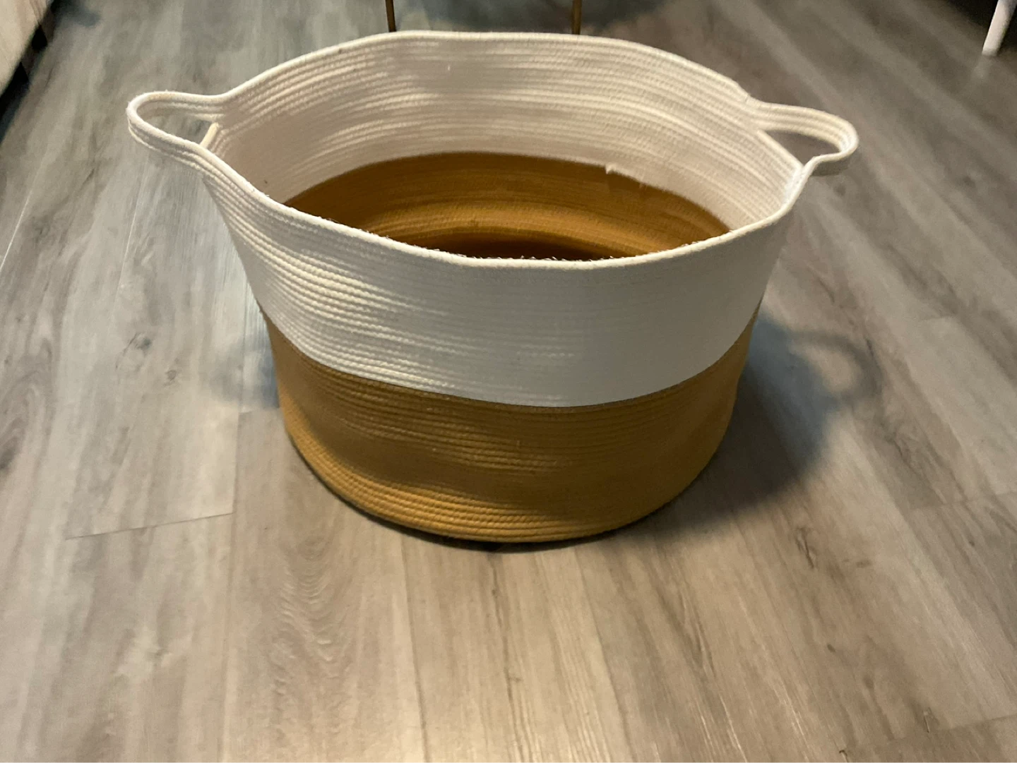 Two-tone Rope Storage Basket