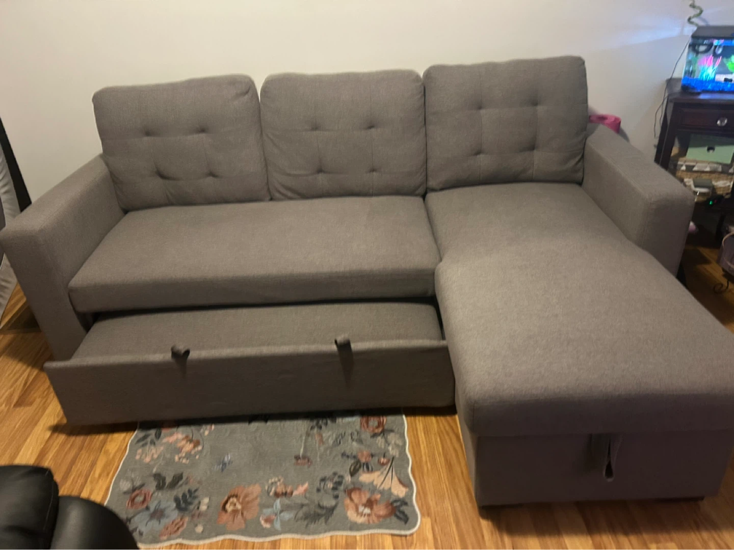Grey Sectional Sofa Bed - photo 3