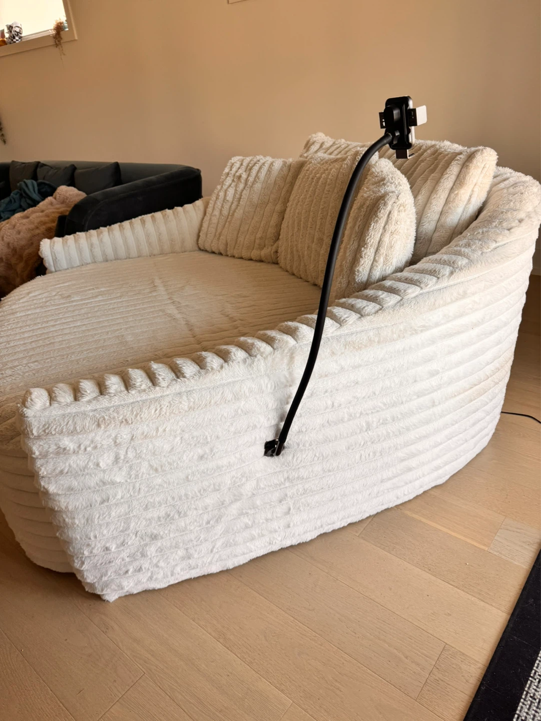 Oversized Plush Chaise Lounge Chair with Pillows - photo 2