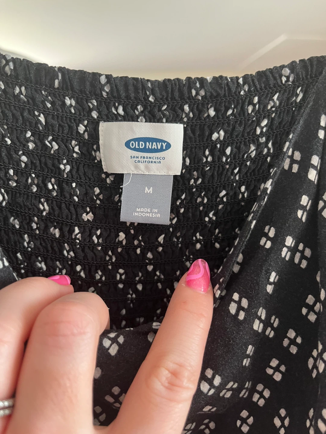 Old Navy Black & White Pattern Dress - Size M - photo 3
