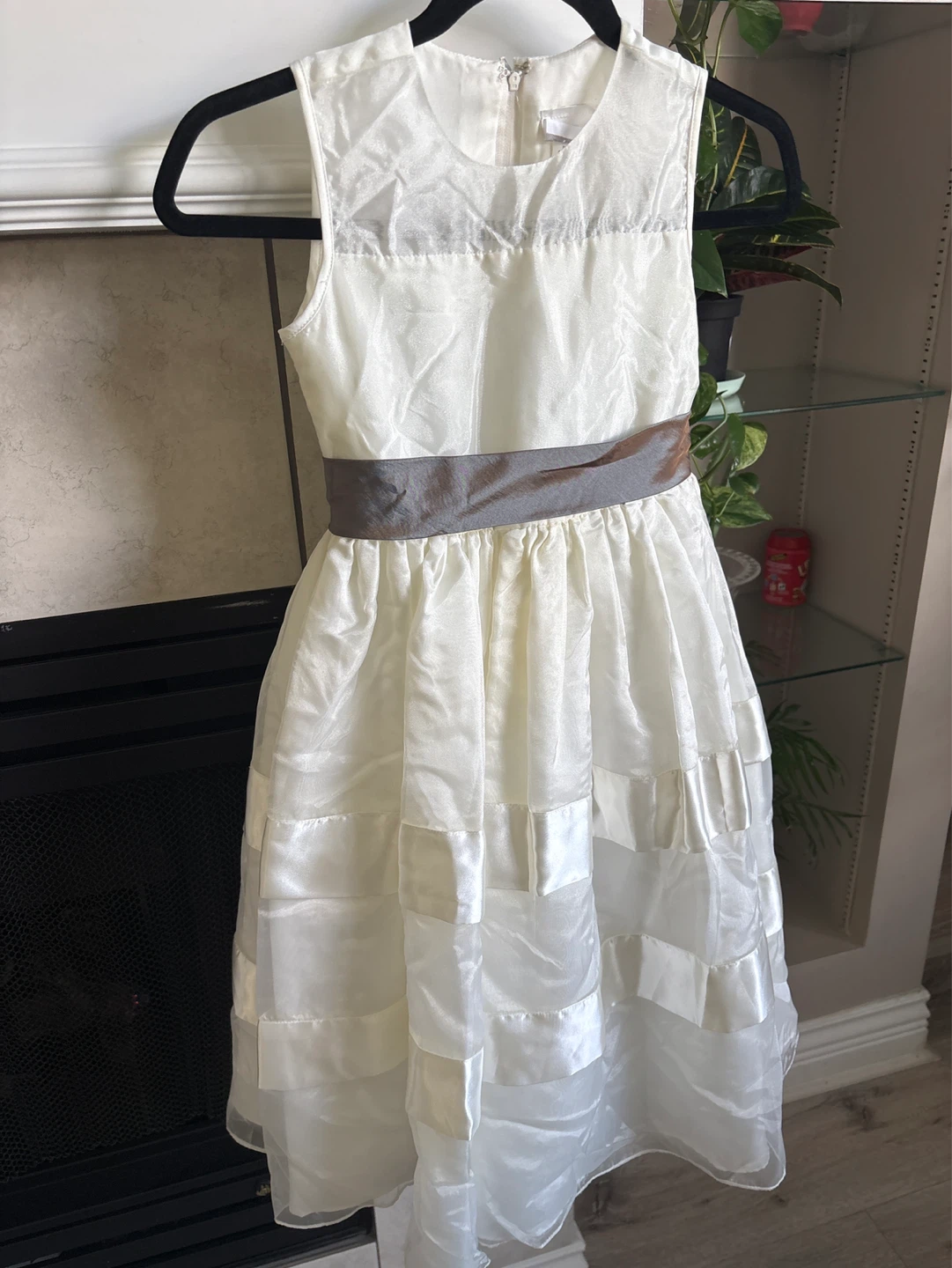 Girls White Dress with Sash - photo 2