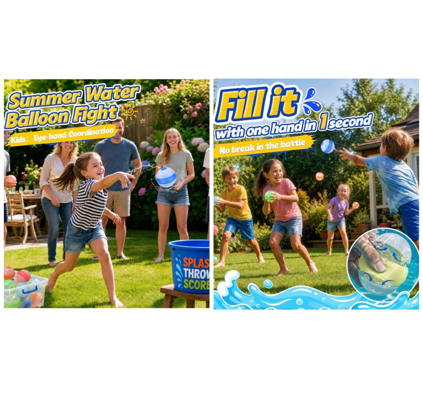 Brand new 12 Pcs Reusable Water Balloons - photo 3