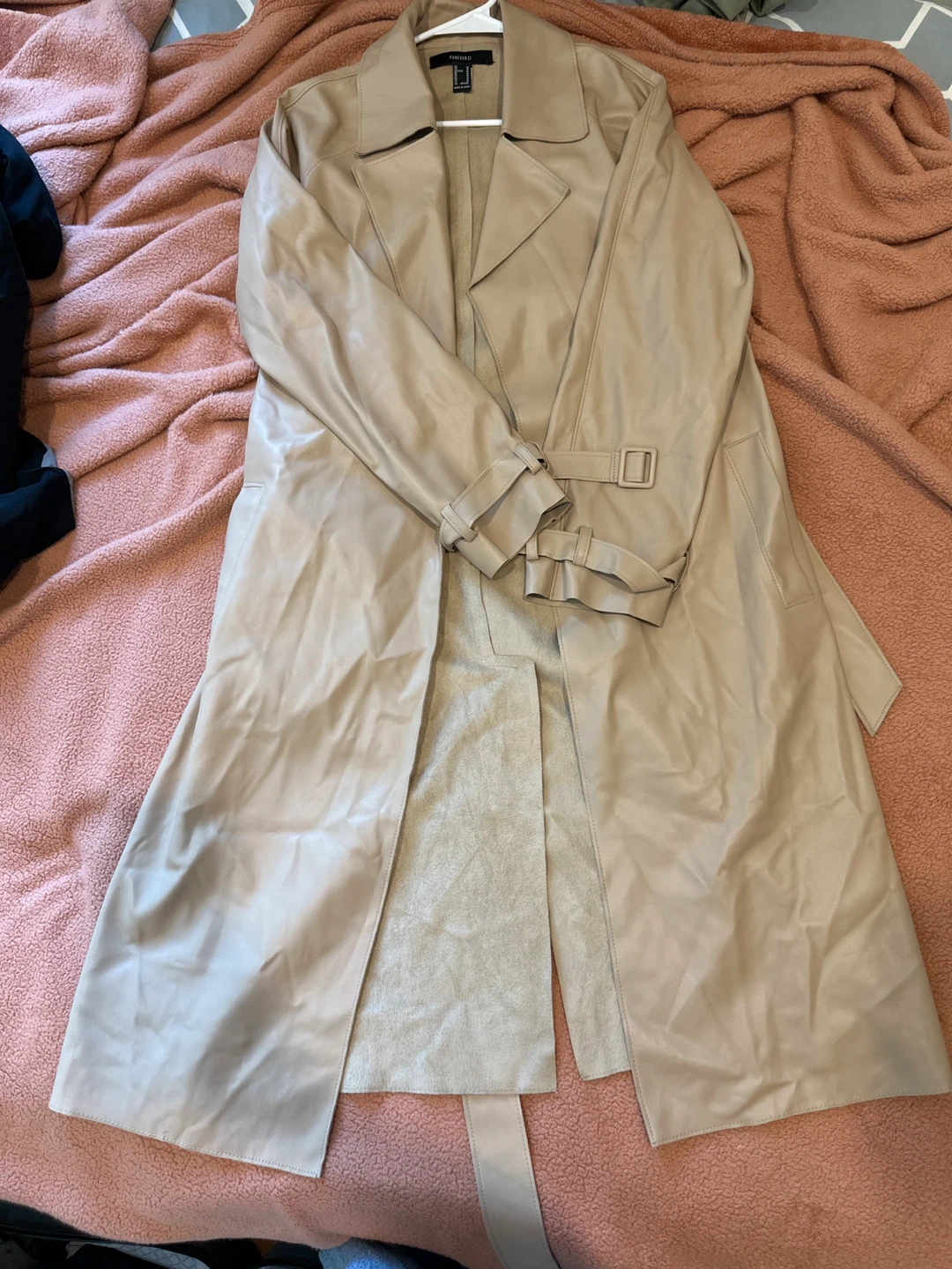 Forever 21 Faux Leather Trench Coat