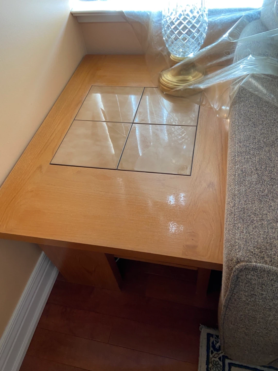 Teak wood Coffee table and two matching side tables - photo 2