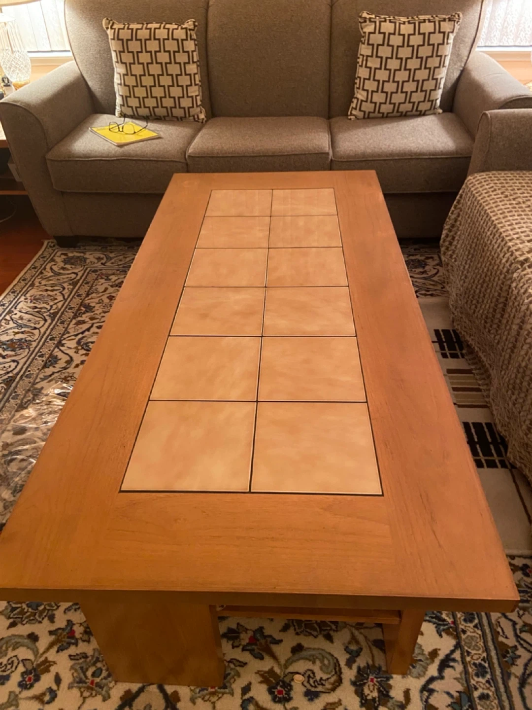 Teak wood Coffee table and two matching side tables - photo 4