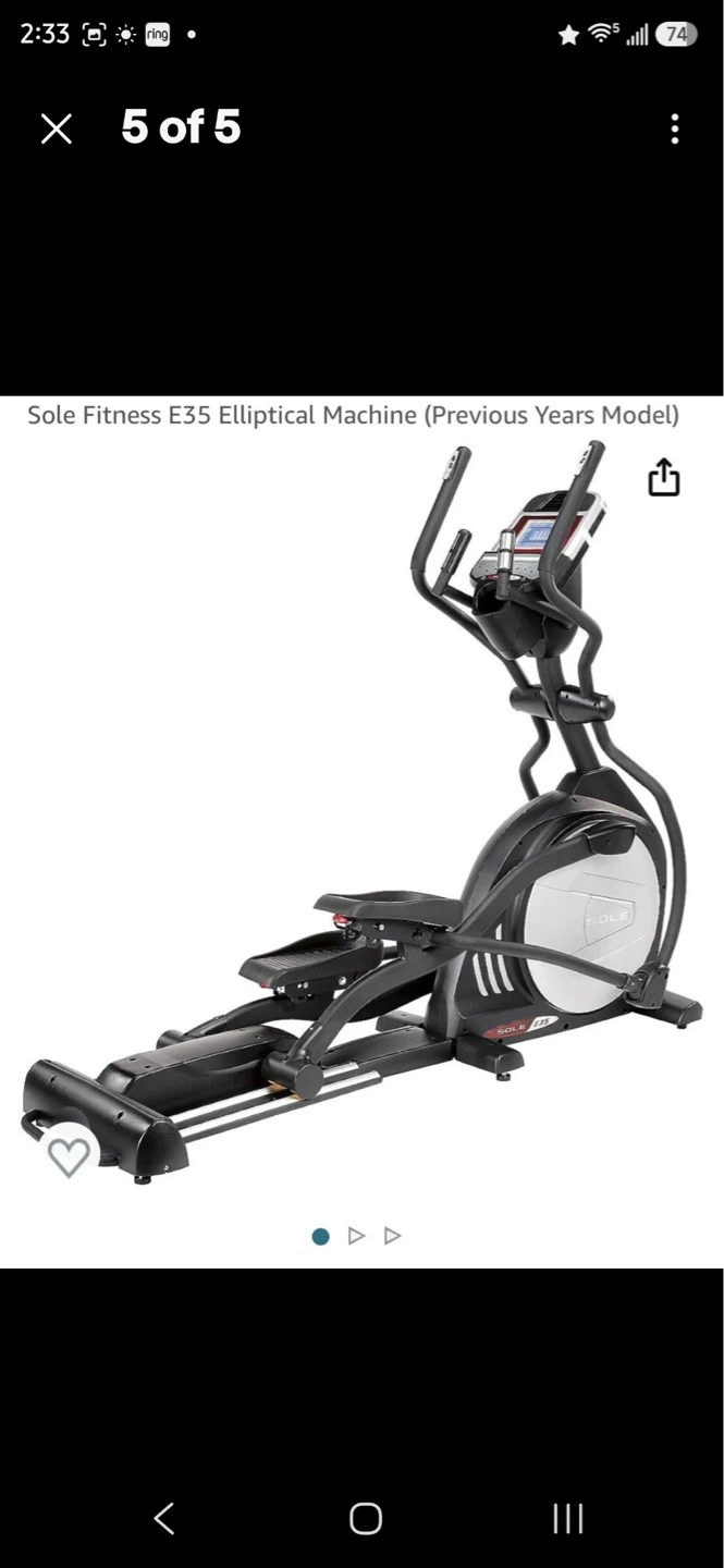 Sole Fitness E35 Elliptical Machine