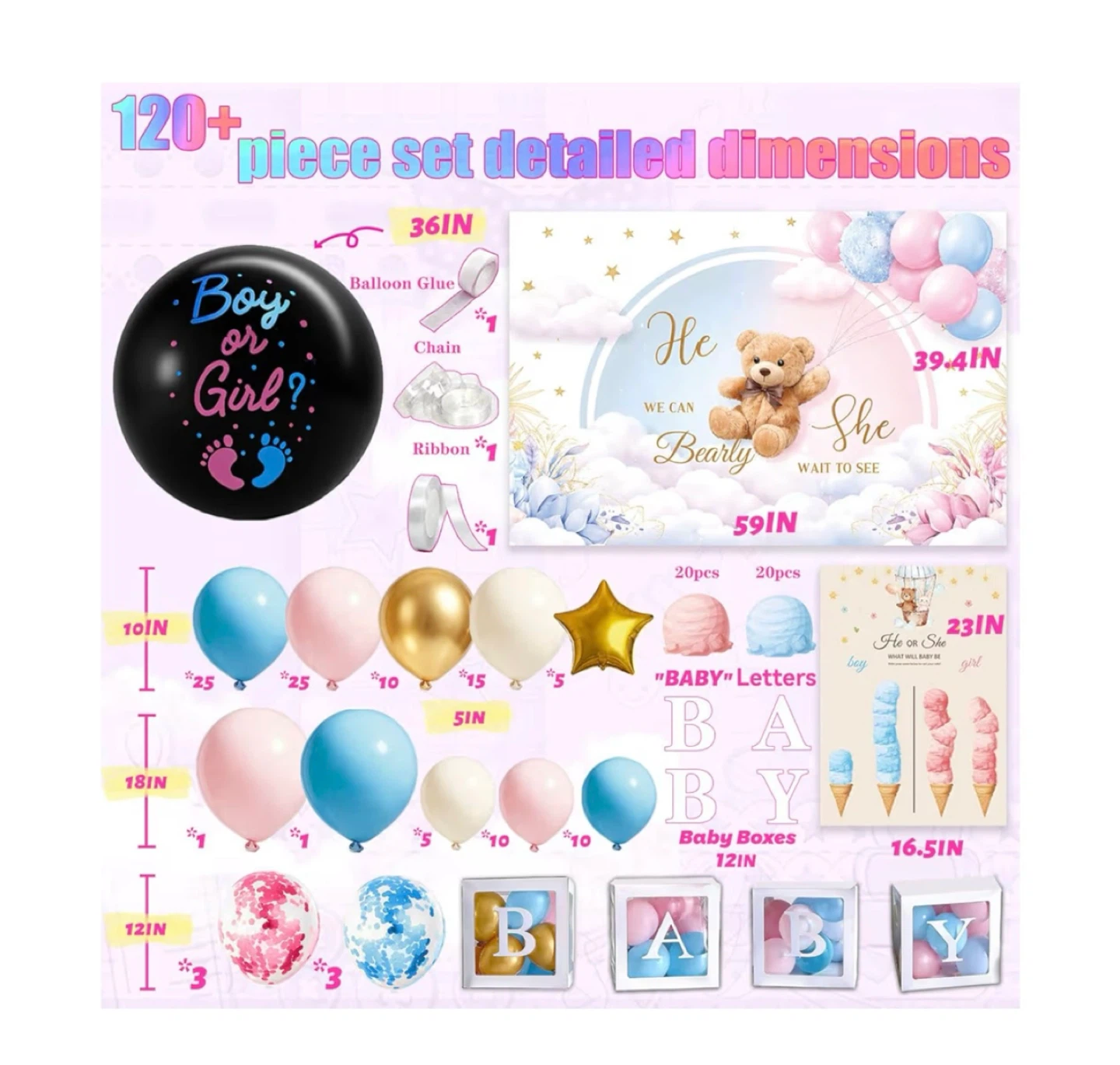 Brand new Gender Reveal Decorations for Boy or Girl - photo 4