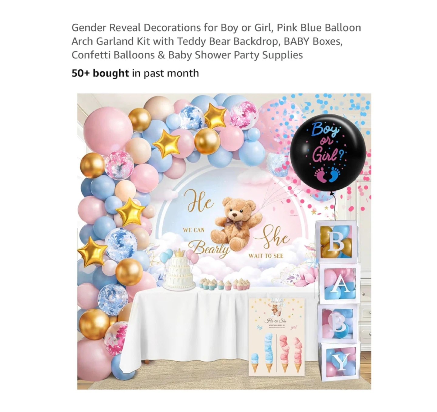 Brand new Gender Reveal Decorations for Boy or Girl