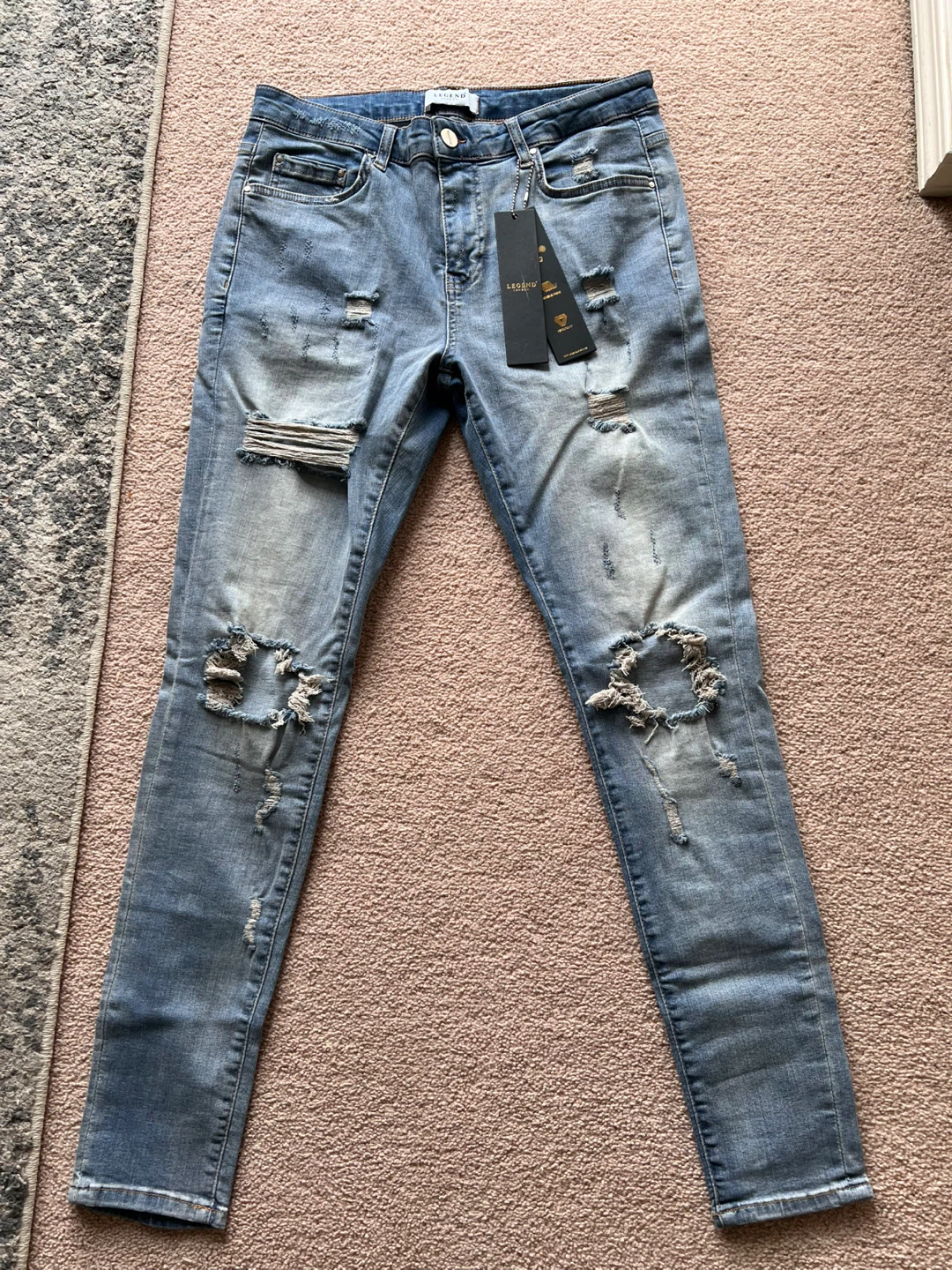 LEGEND London Distressed Skinny Jeans Size W32 L30