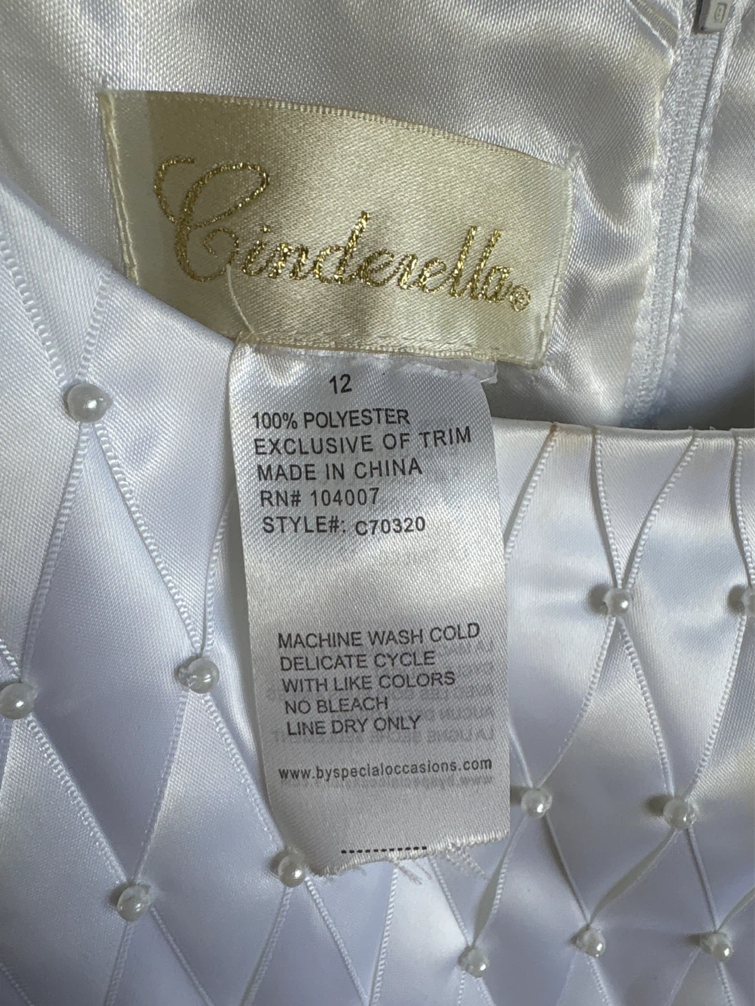 Cinderella White Formal Dress Size 12 - photo 4