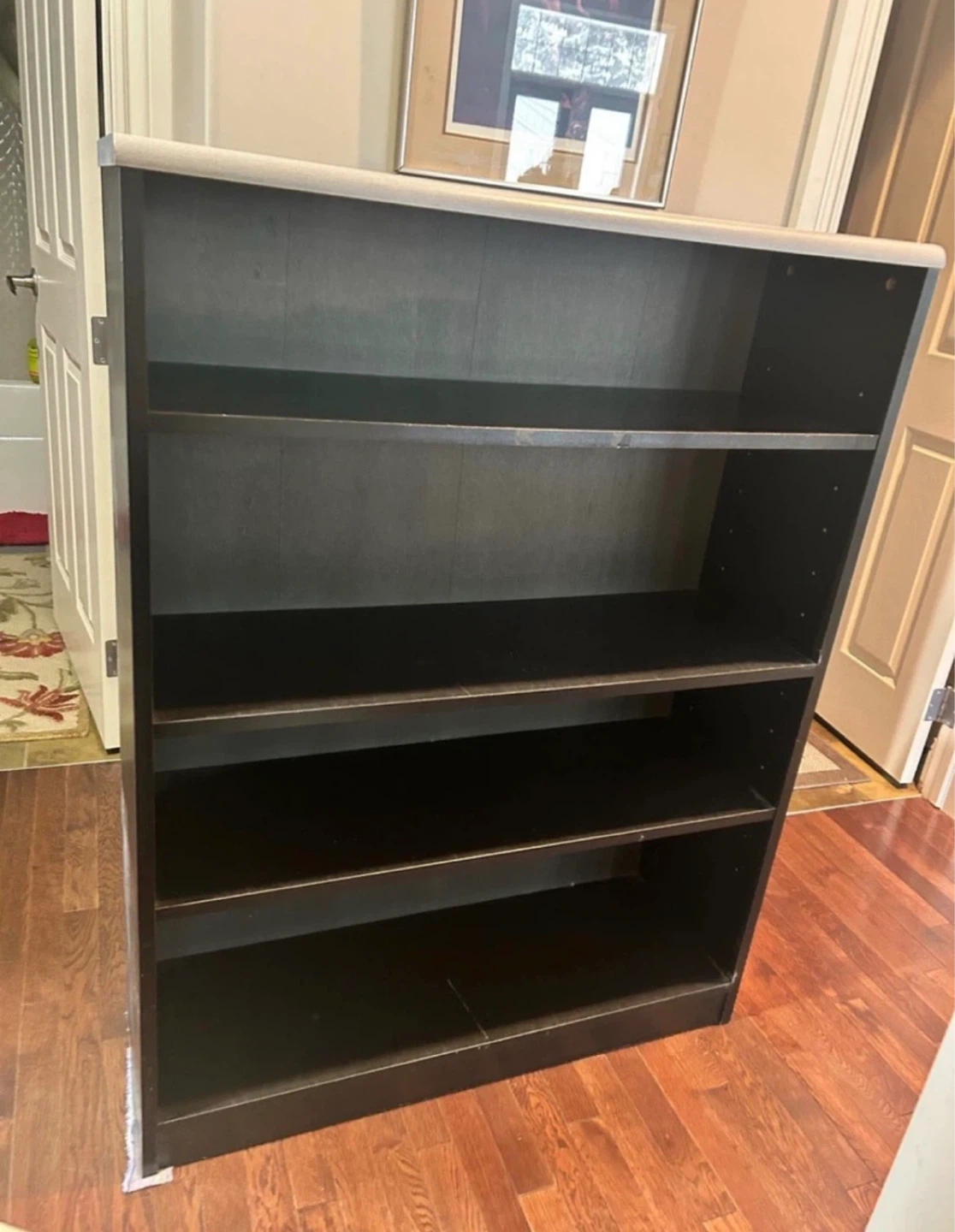Dark Brown 4-Shelf Bookcase