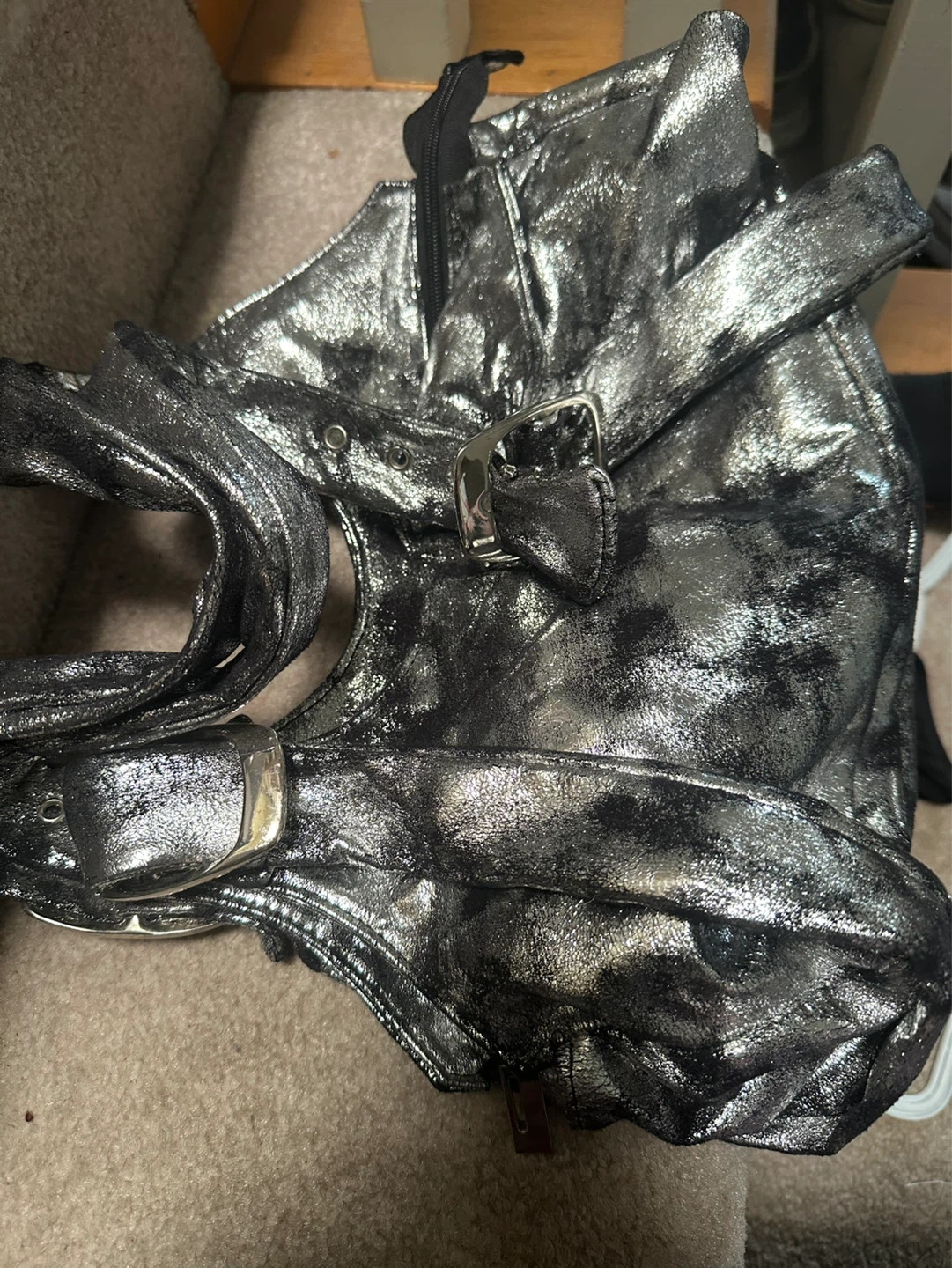 Metallic Buckle Halter Top - photo 2