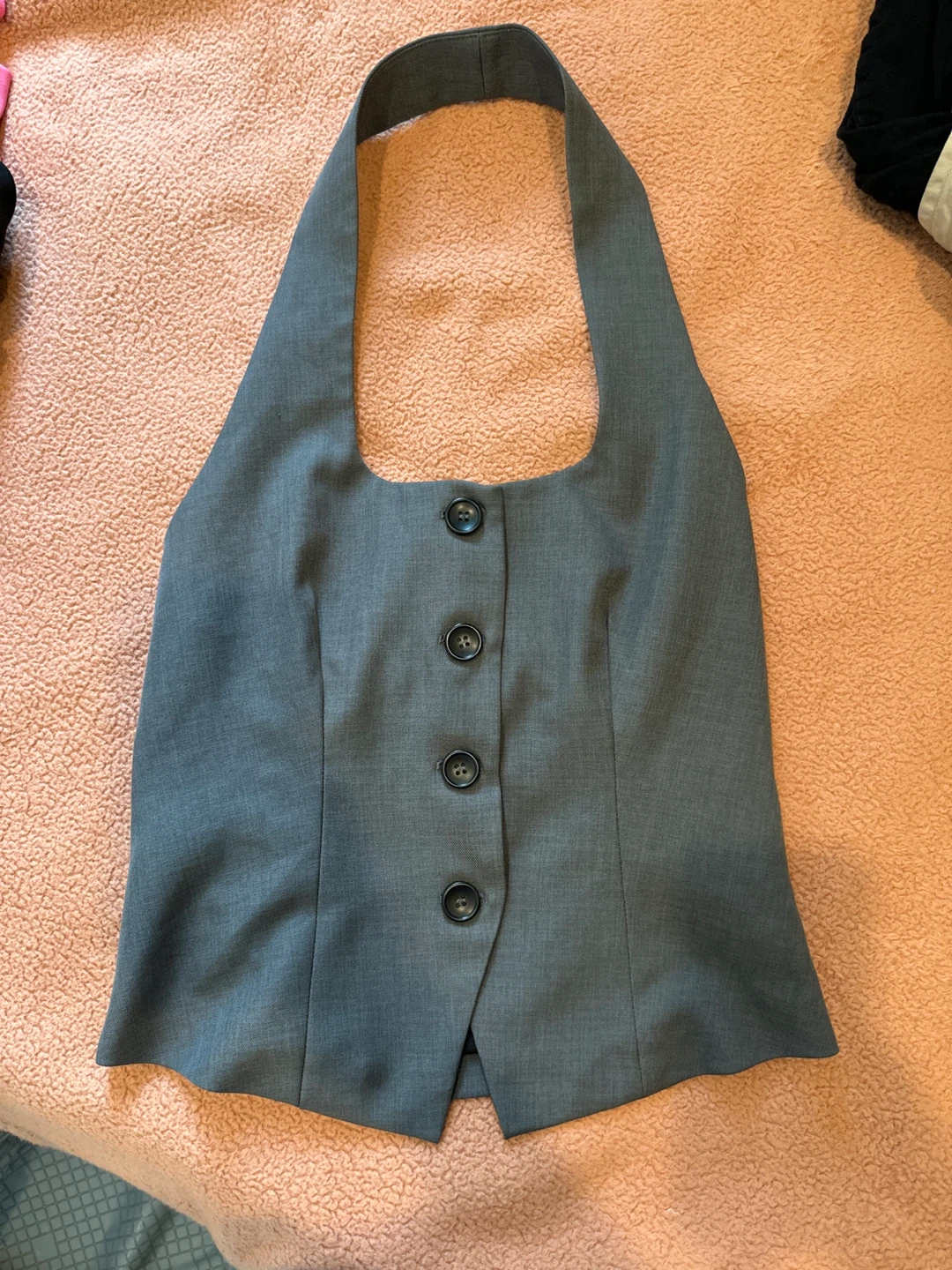 Gray Halter Vest Top