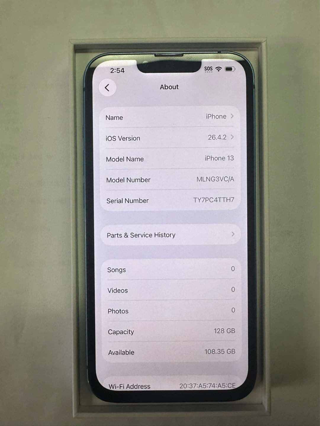 iPhone 13 128 GB Blue-Back cracked - photo 3