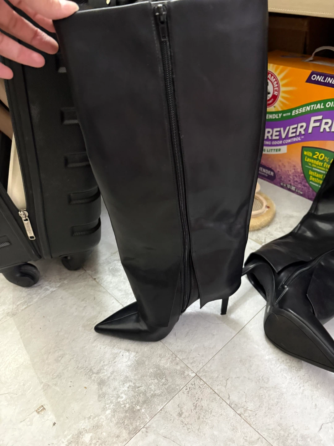 Black Faux Leather I.N.C boots
