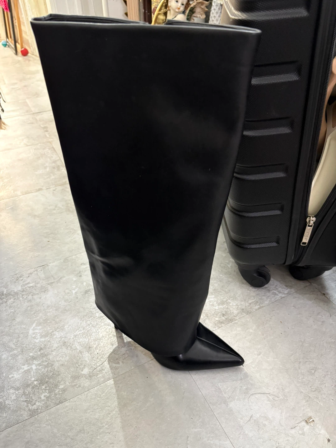 Black Faux Leather I.N.C boots - photo 2