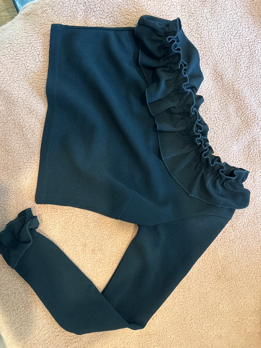 Black Ruffled Tights