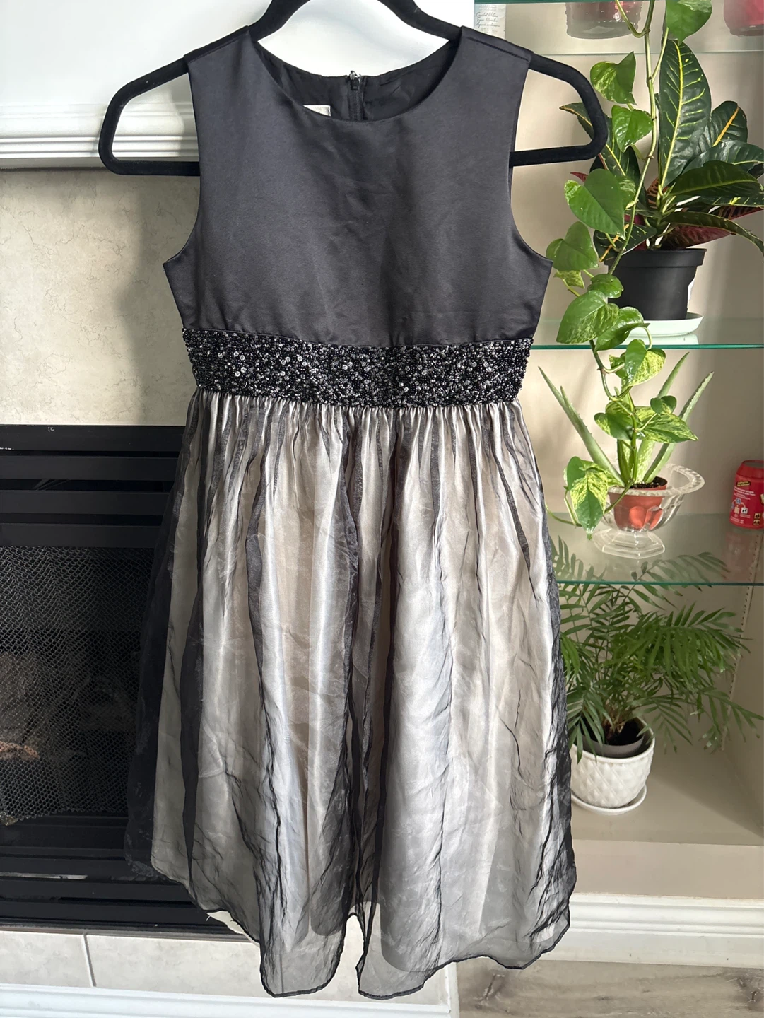 Girls' Black and Silver Dress