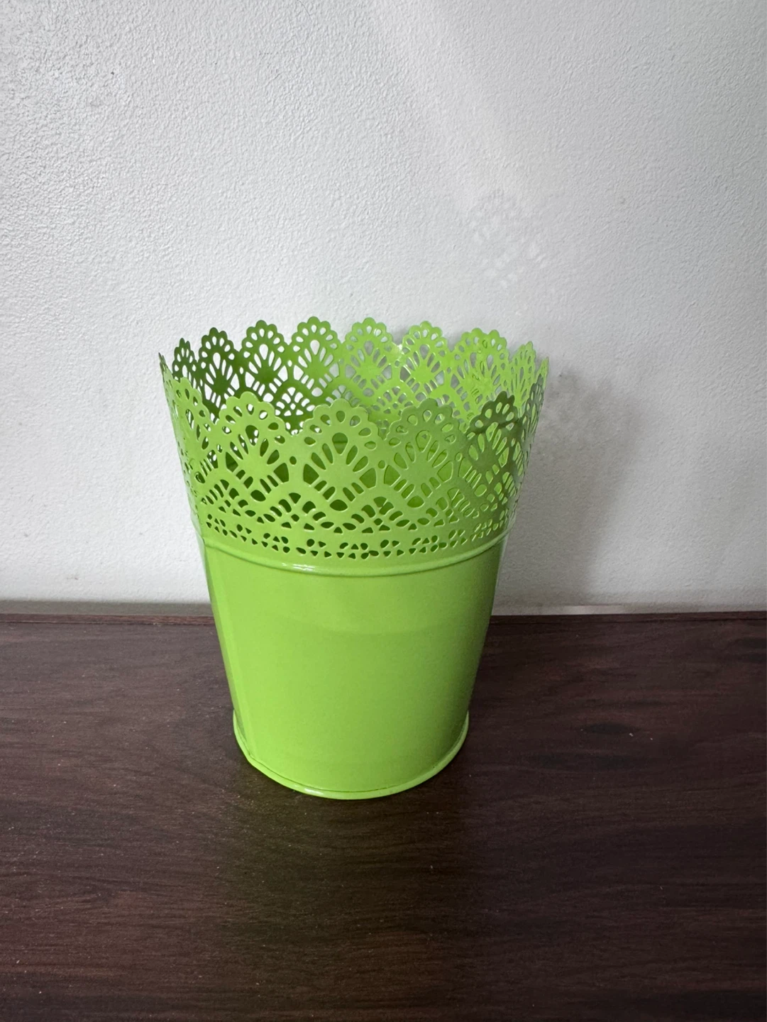Lime Green Decorative Metal Pot