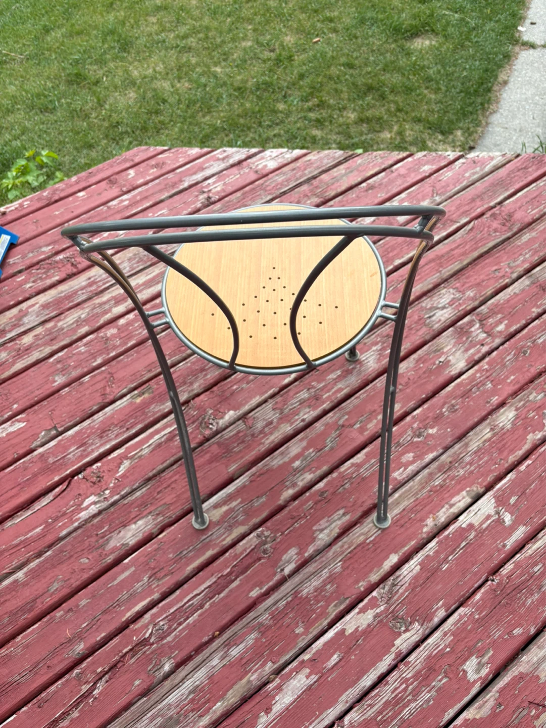 Metal and Wood Accent Chair - photo 3