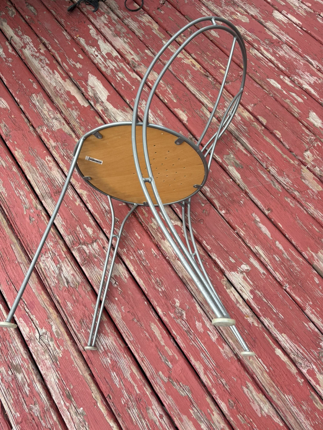 Metal and Wood Accent Chair - photo 4