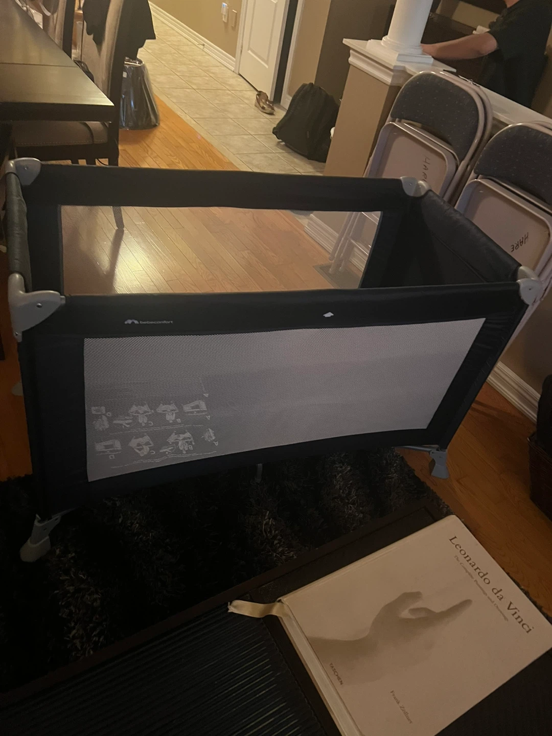 Black Playpen with Carry Bag