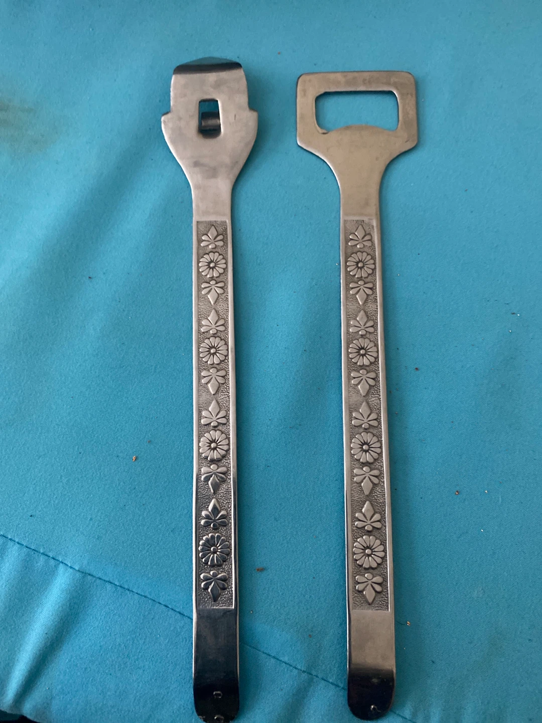 Vintage Metal Bottle Opener & Can Tab Lifter Set