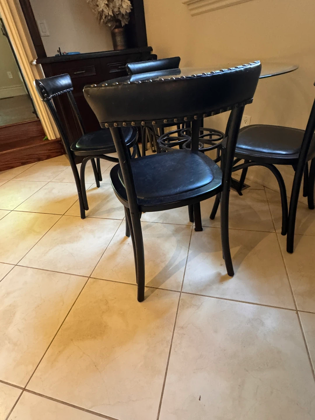 Glass Top Bistro Table with 4 Chairs - photo 2