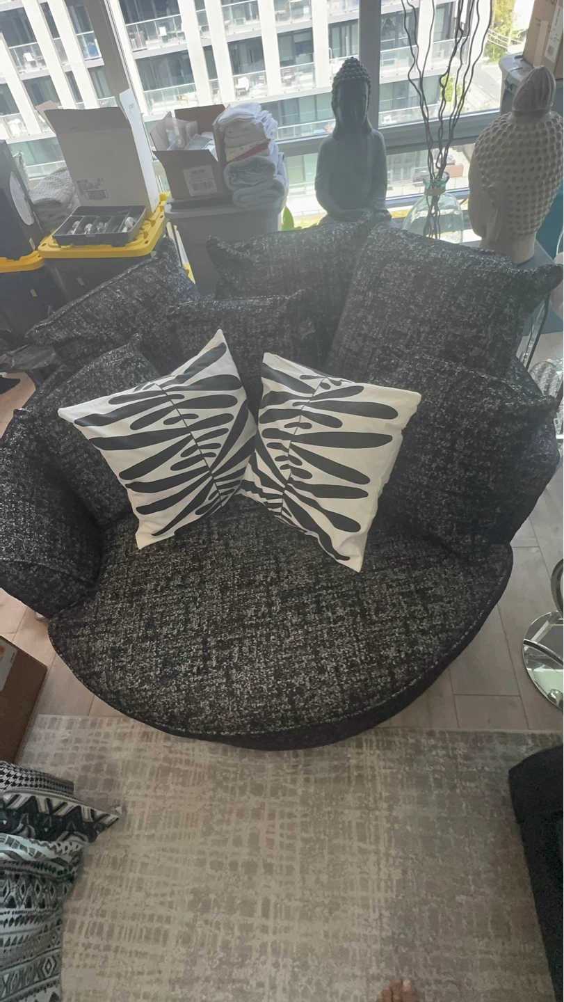 Large Armchair with Accent Pillows Aka NEST