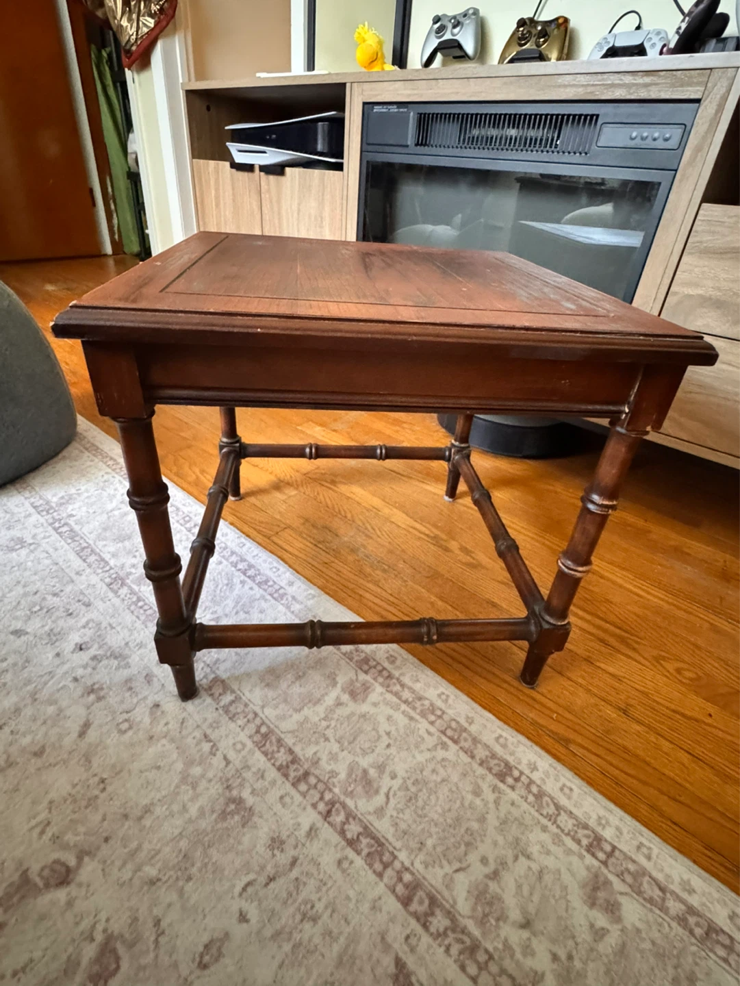 Vintage Wooden Side Table - photo 4