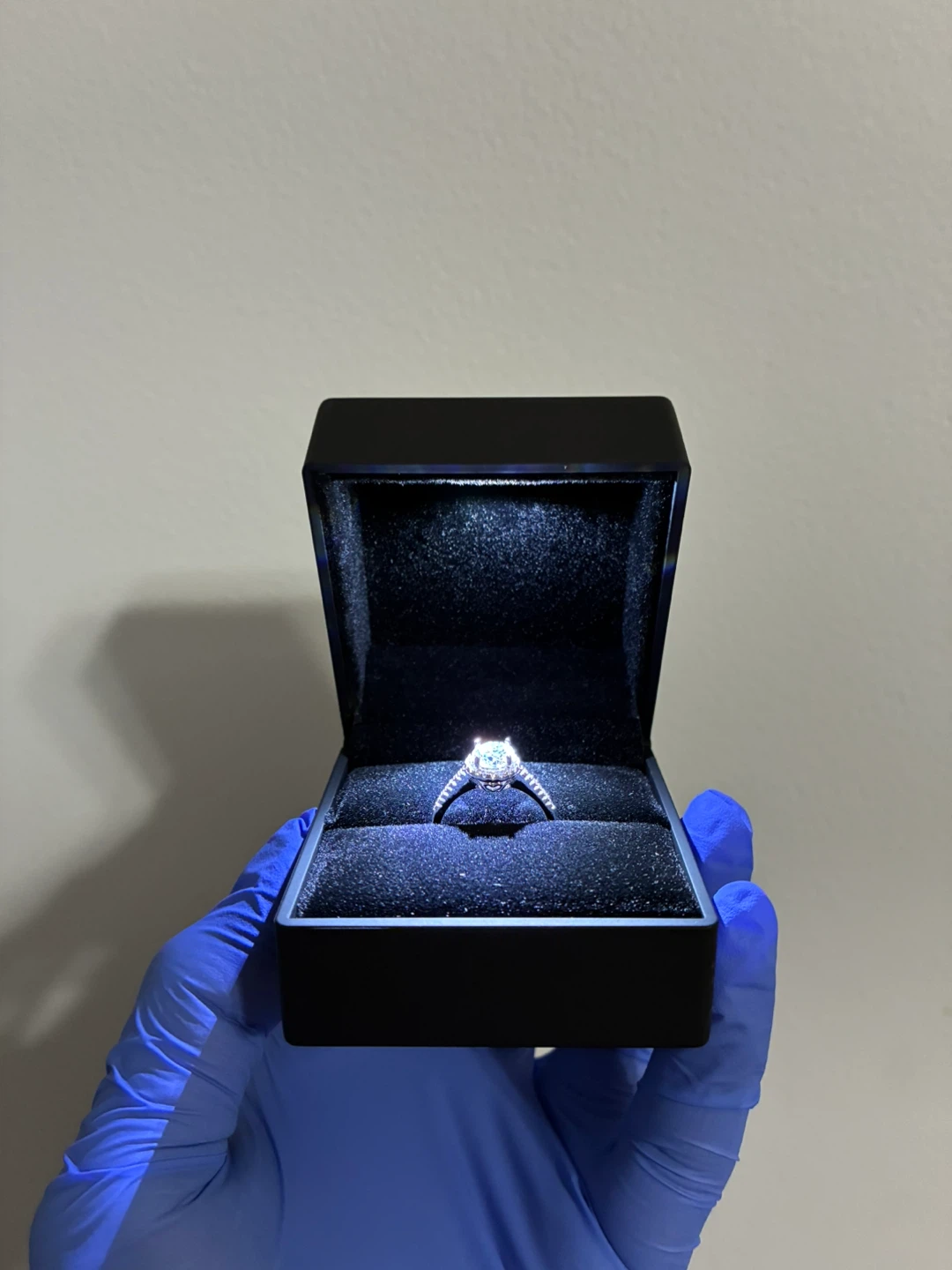 Moissanite Engagement Ring – 6.5mm Round Cut - photo 2