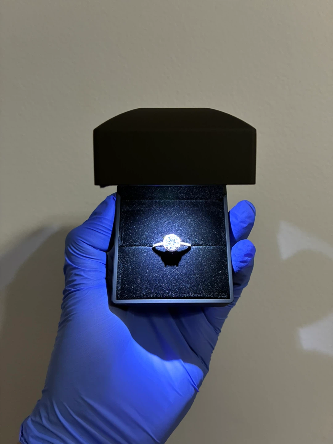 Moissanite Engagement Ring – 6.5mm Round Cut - photo 3