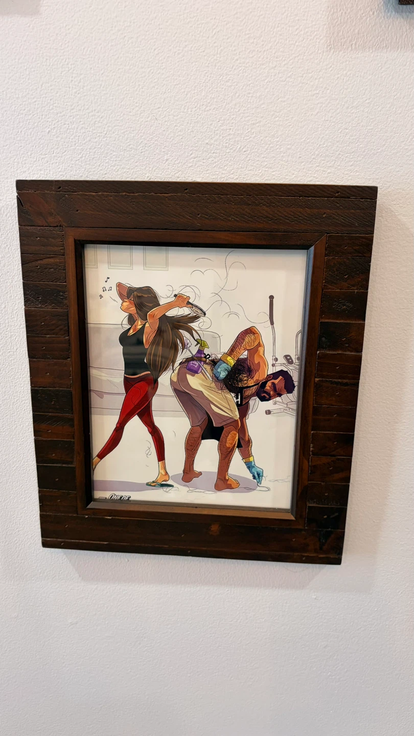 Set of 5 Framed "One Of Those Days" Comic Art Prints - photo 3