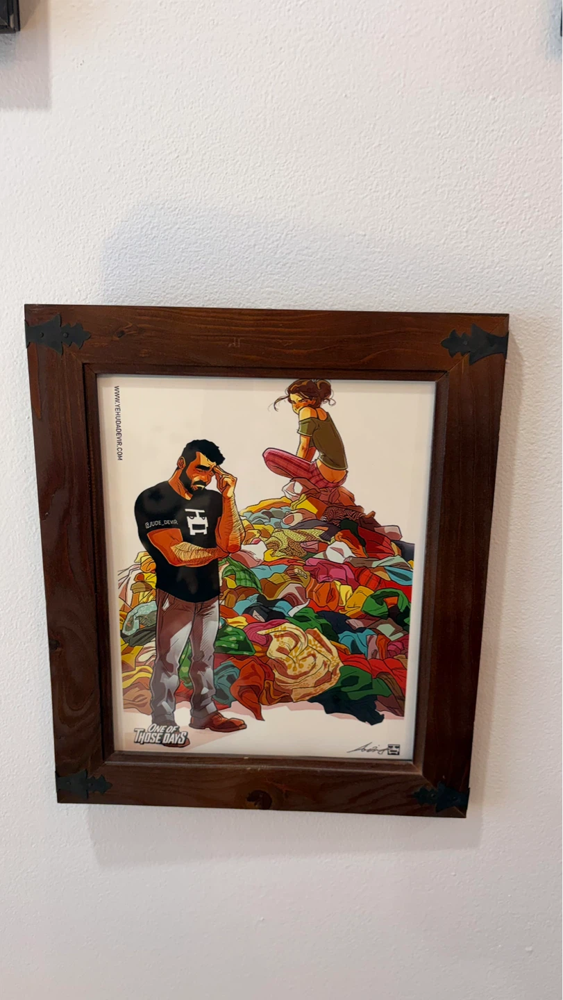 Set of 5 Framed "One Of Those Days" Comic Art Prints - photo 4
