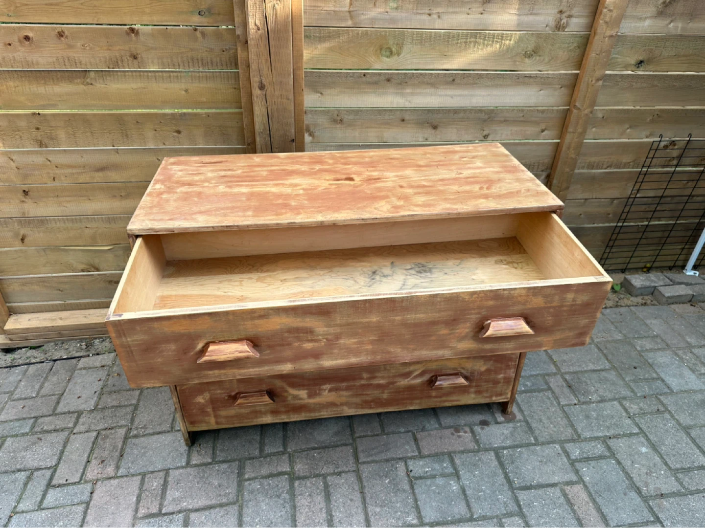 Solid Natural Wood 3‑Drawer Dresser – Distressed & Ready for Use - photo 5