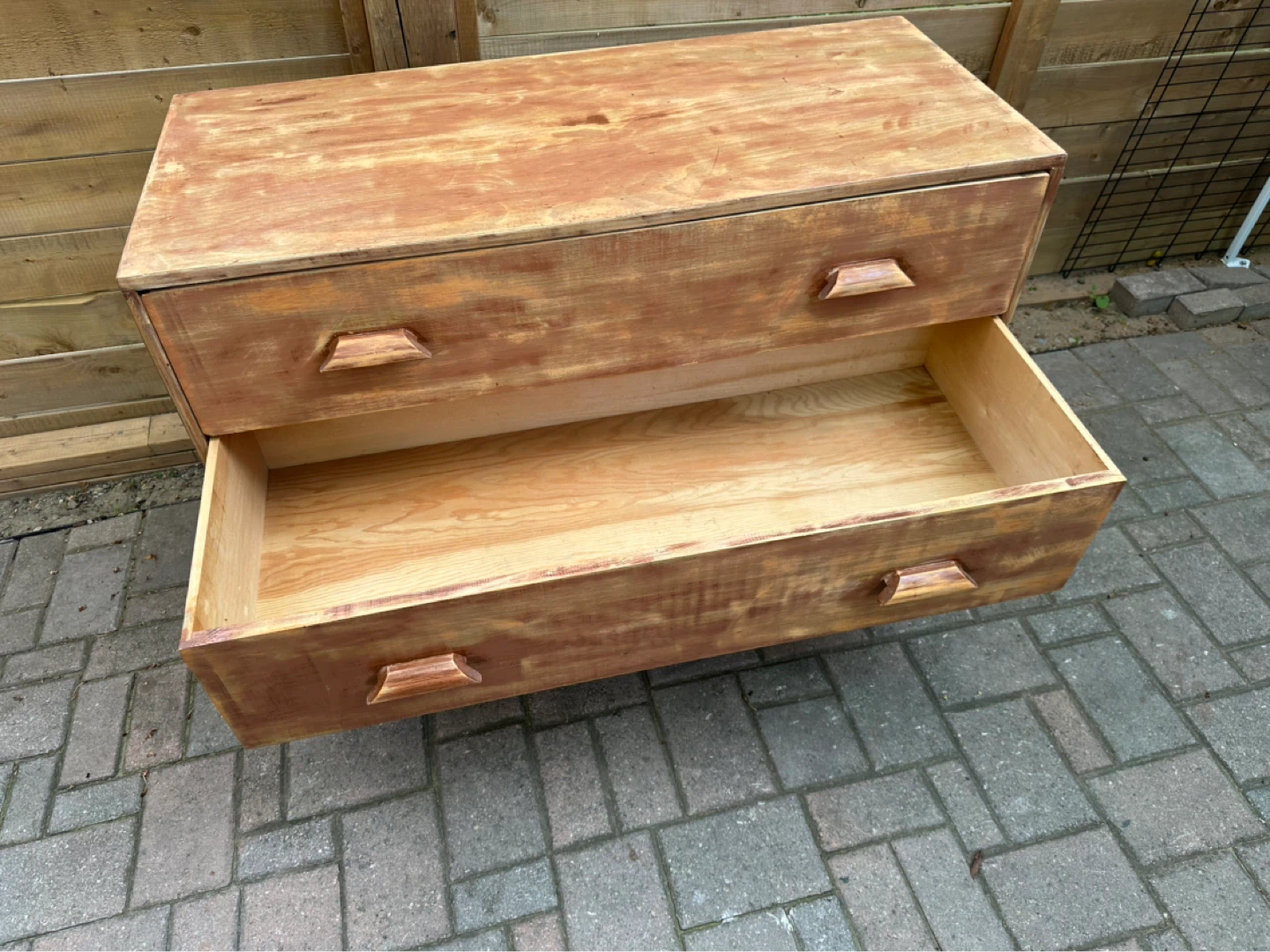 Solid Natural Wood 3‑Drawer Dresser – Distressed & Ready for Use - photo 4