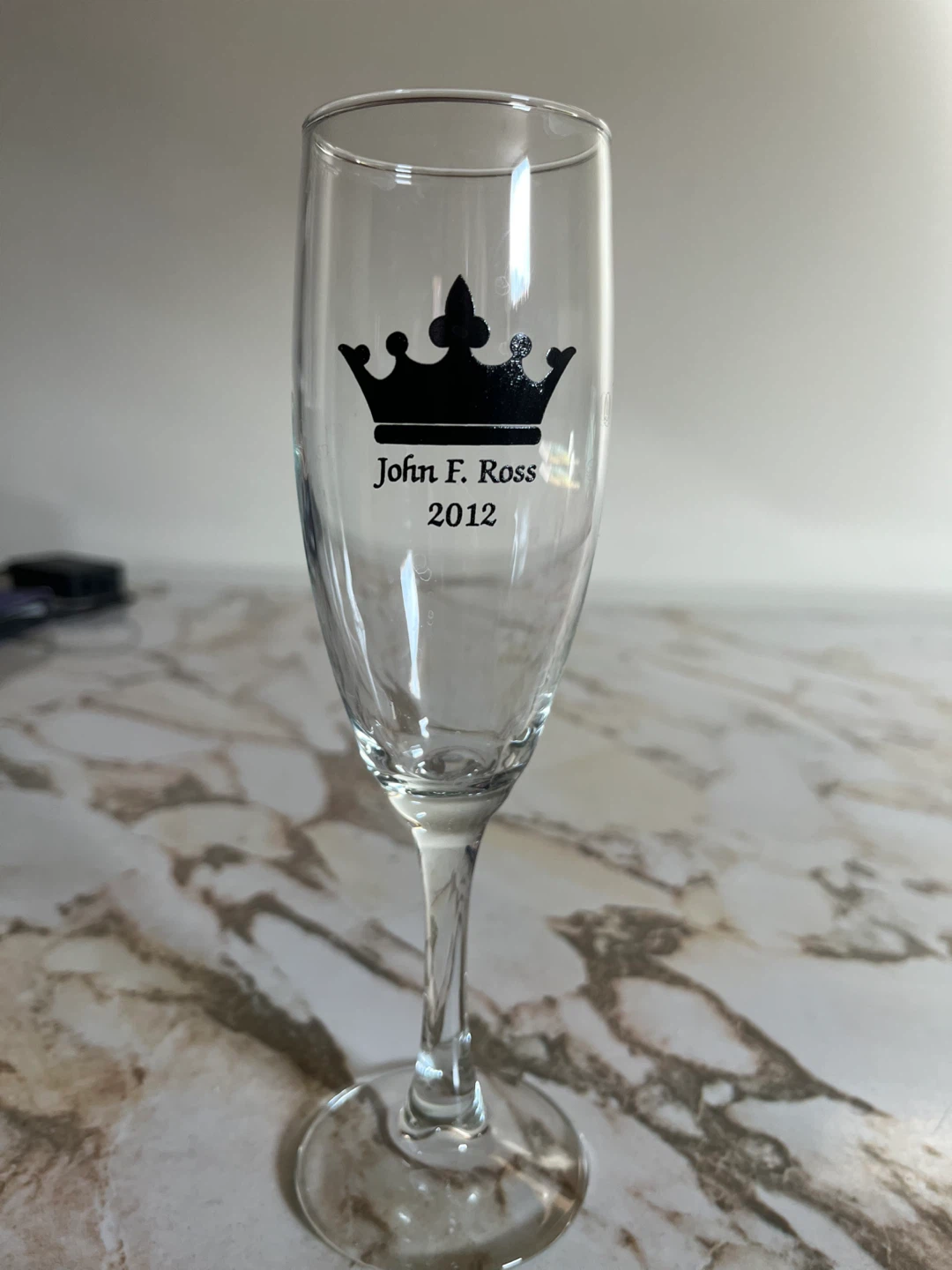 Champagne Flute Glass John F. Ross 2012
