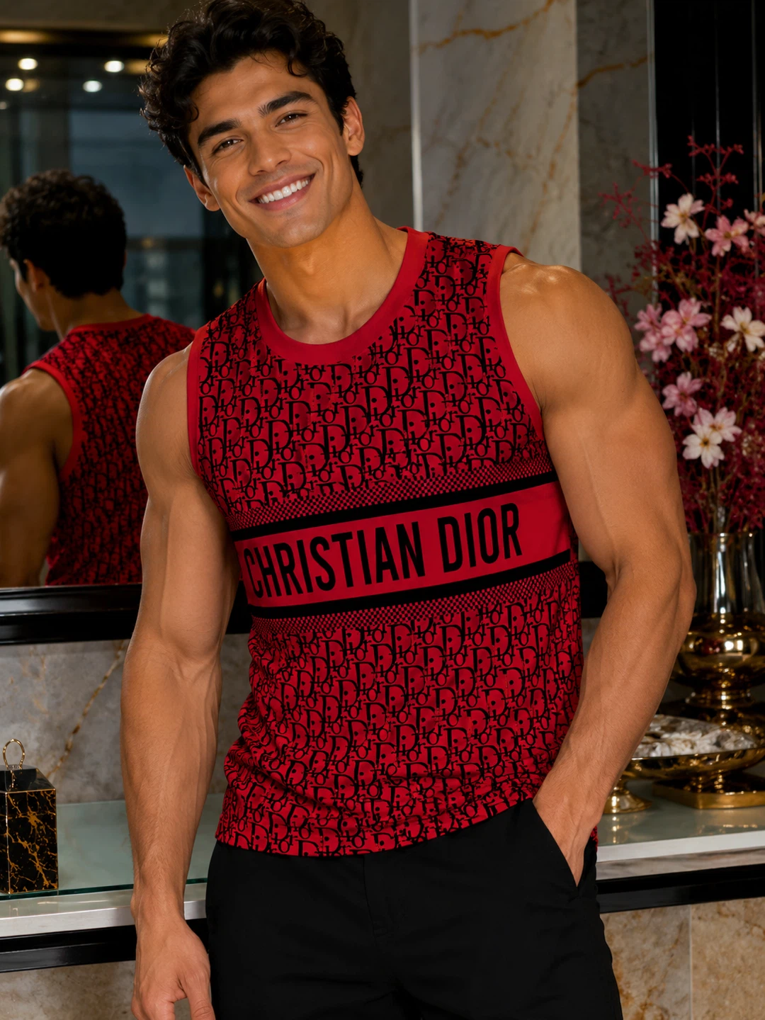 Christian Dior Men's Tank Top - All Over Dior Print - photo 5
