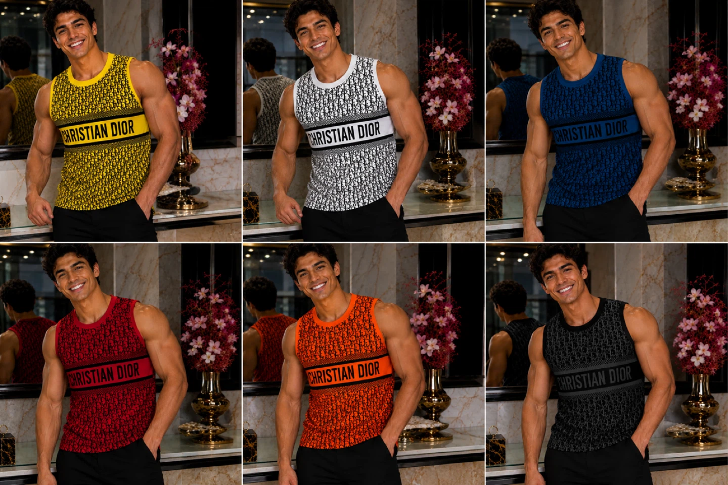Christian Dior Men's Tank Top - All Over Dior Print