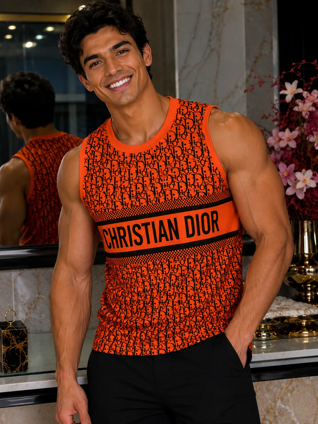 Christian Dior Men's Tank Top - All Over Dior Print - photo 4